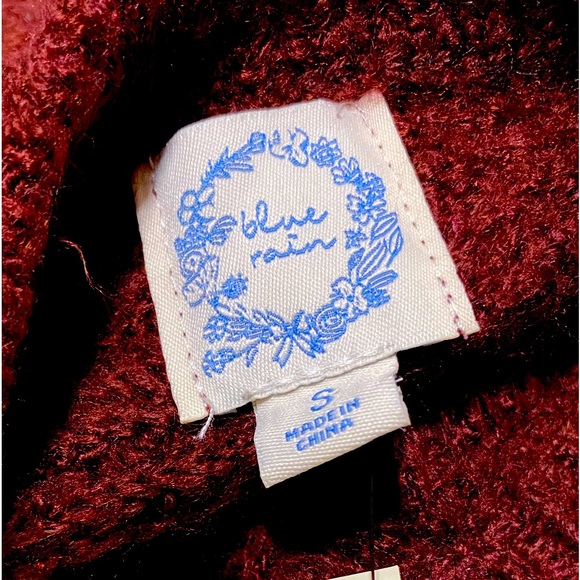 NEW Blue Rain size Small Burgundy V back sweater dress - Picture 4 of 5